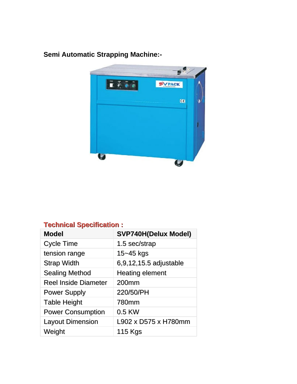 SVPACK catalogue, page 2. Full page text is available below the viewer.
