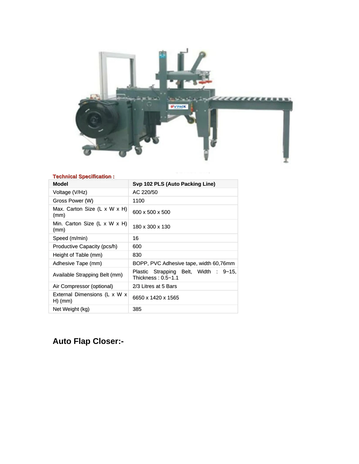 SVPACK catalogue, page 6. Full page text is available below the viewer.