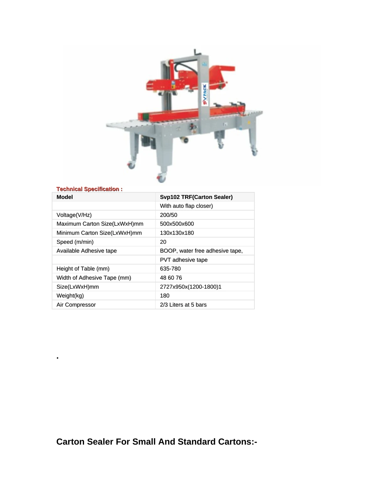 SVPACK catalogue, page 7. Full page text is available below the viewer.
