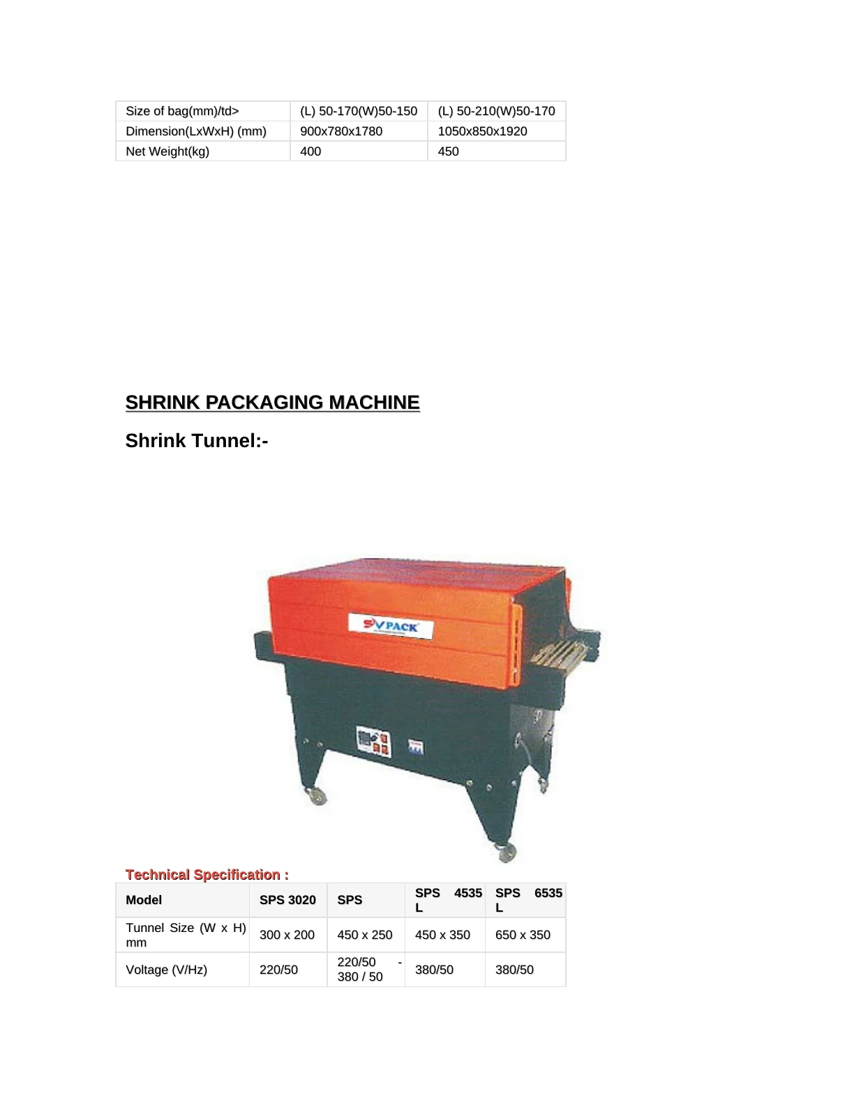 SVPACK catalogue, page 19. Full page text is available below the viewer.