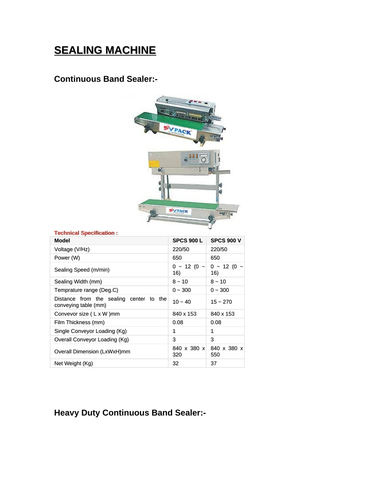 SVPACK catalogue, page 23. Full page text is available below the viewer.