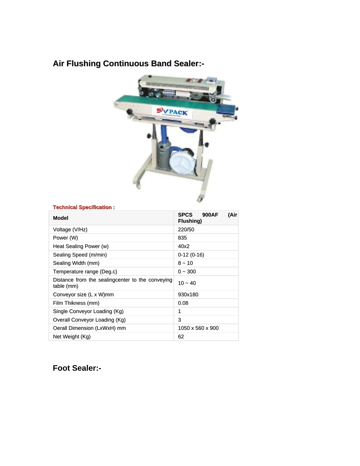 SVPACK catalogue, page 25. Full page text is available below the viewer.